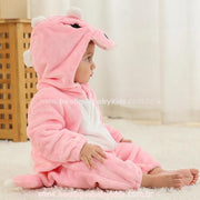 Macacão Bebê Fantasia Bichinho Dinossaura Rosa - Boutique Baby Kids
