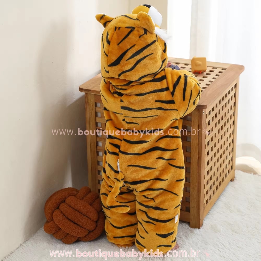 Macacão Bebê Acolchoado Fantasia Tigre - Boutique Baby Kids