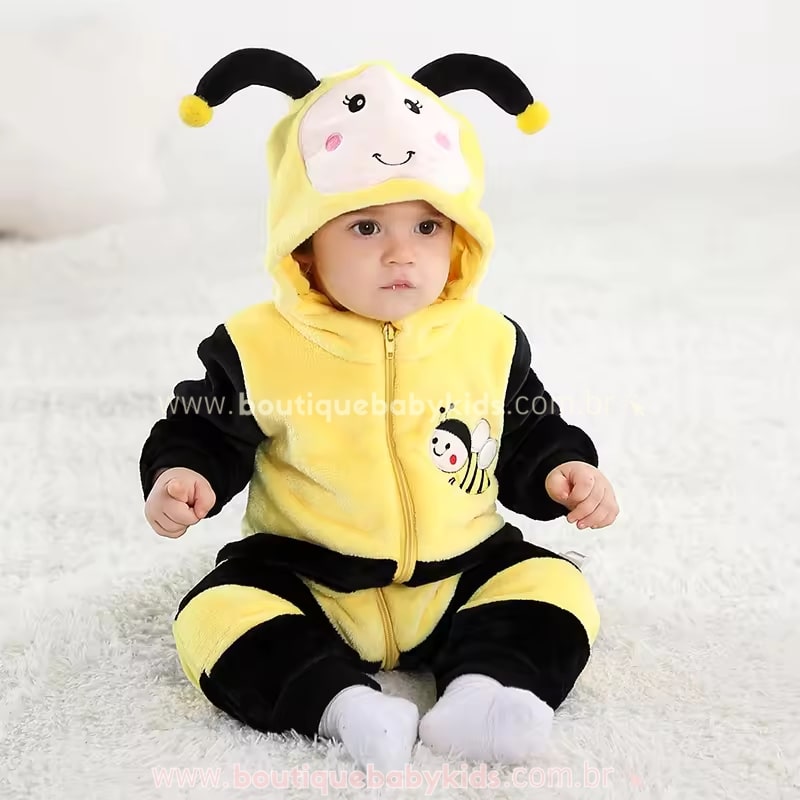 Macacão Bebê Fantasia Abelhinha - Boutique Baby Kids