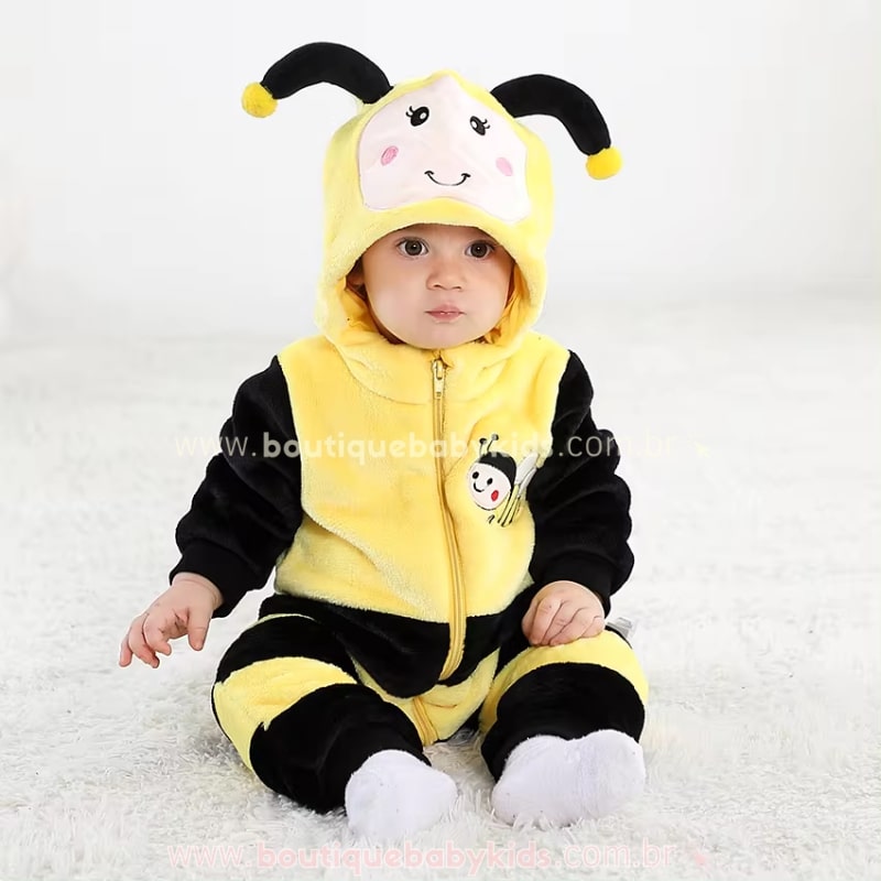 Macacão Bebê Fantasia Abelhinha - Boutique Baby Kids