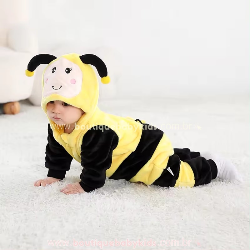Macacão Bebê Fantasia Abelhinha - Boutique Baby Kids