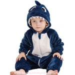 Macacão Bebê Fantasia Bichinho Tubarão Azul - Boutique Baby Kids