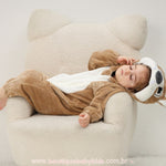 Macacão Bebê Fantasia Bicho-Preguiça - Boutique Baby Kids