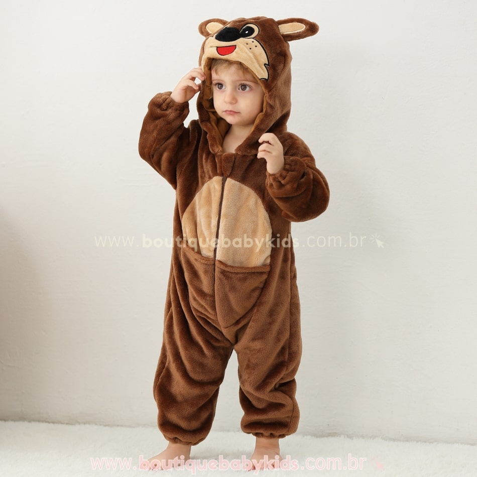 Macacão Bebê Fantasia Bichinho Canguru - Boutique Baby Kids