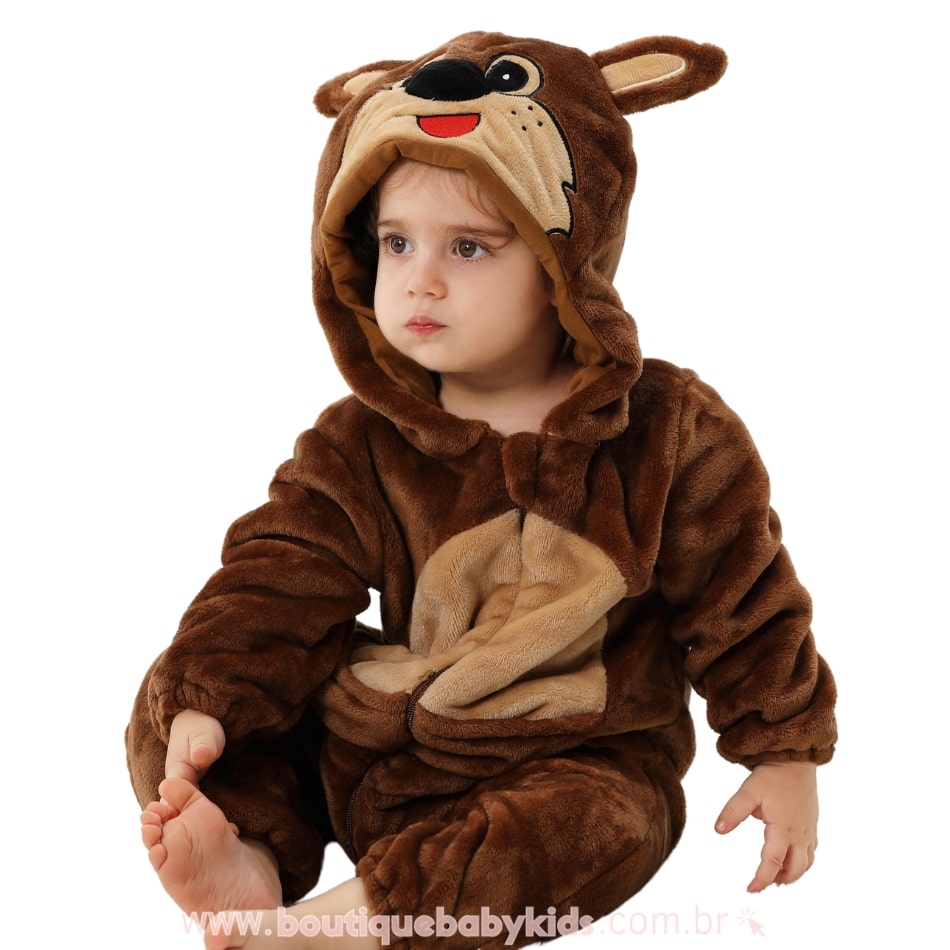 Macacão Bebê Fantasia Bichinho Canguru - Boutique Baby Kids