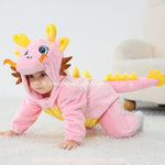 Macacão Bebê Fantasia Bichinho Dragãozinho Rosa - Boutique Baby Kids 