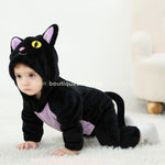 Macacão Bebê Fantasia Bichinho Gatinho Preto Halloween - Boutique Baby Kids