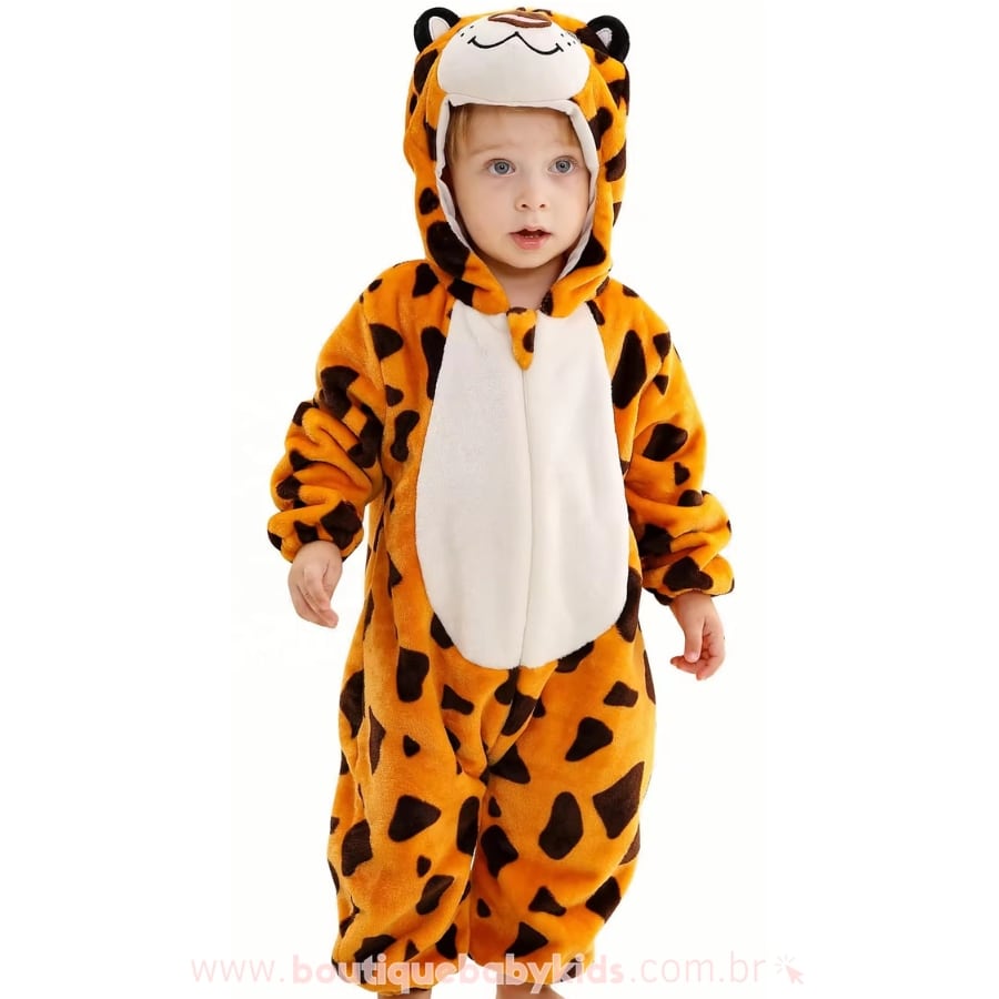 Macacão Bebê Fantasia Bichinho Leopardo - Boutique Baby Kids