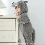Macacão Bebê Fantasia Bichinho Lobo Mau - Boutique Baby Kids