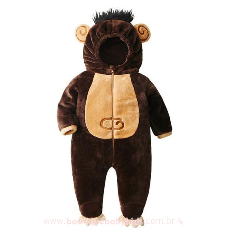Macacão Bebê Fantasia Bichinho Macaco - Boutique Baby Kids