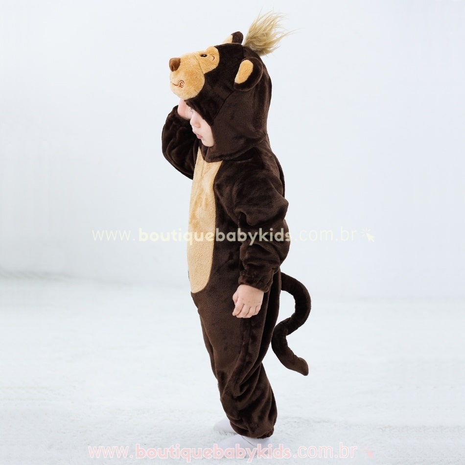 Macacão Bebê Fantasia Bichinho Macaquinho - Boutique Baby Kids