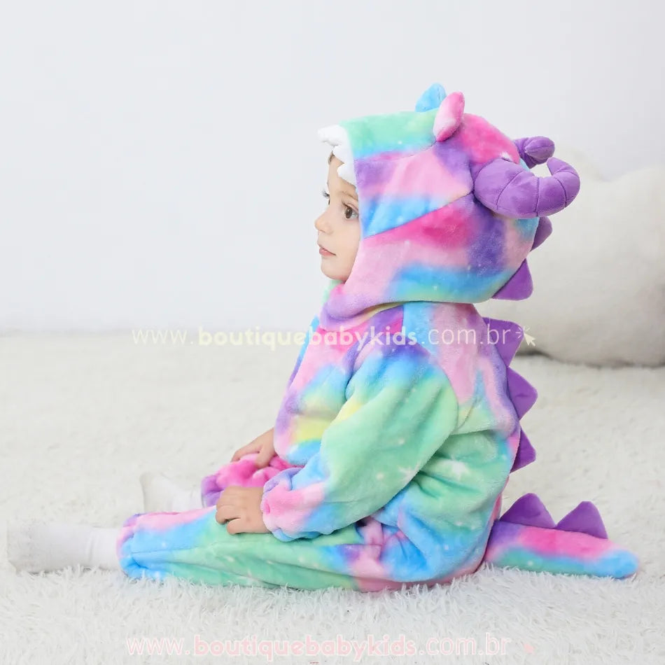 Macacão Bebê Fantasia Monstrinho Colorido - Boutique Baby Kids 