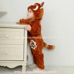 Macacão Bebê Fantasia Panda Vermelho Red: Crescer é Uma Fera - Boutique Baby Kids