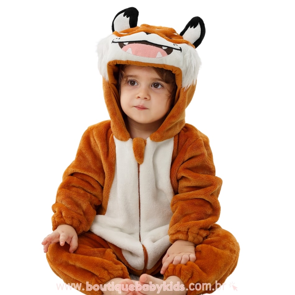 Macacão Bebê Fantasia Raposinha Sorridente - Boutique Baby Kids