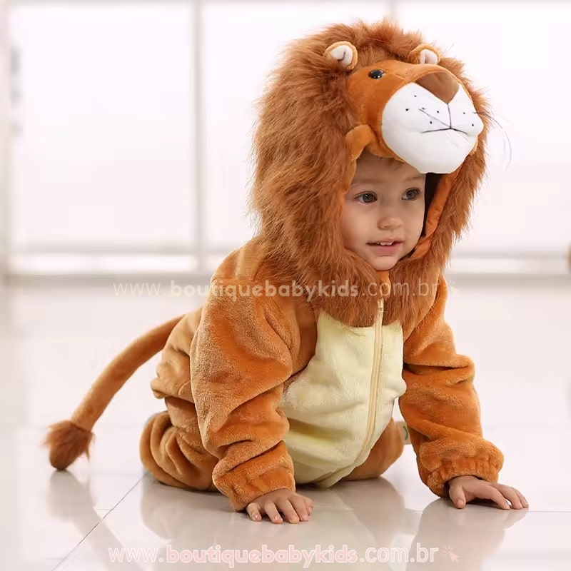 Macacão Bebê Fantasia Rei Leão - Mesversário Boutique Baby Kids