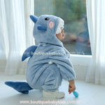 Macacão Bebê Fantasia Kigurumi Bichinho Tubarão - Boutique Baby Kids