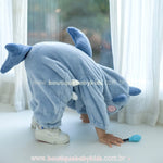 Macacão Bebê Fantasia Kigurumi Bichinho Tubarão - Boutique Baby Kids