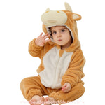 Macacão Bebê Fantasia Vaquinha Bege - Boutique Baby Kids
