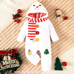 Macacão Bebê Natalino Boneco de Neve com Cachecol - Boutique Baby Kids