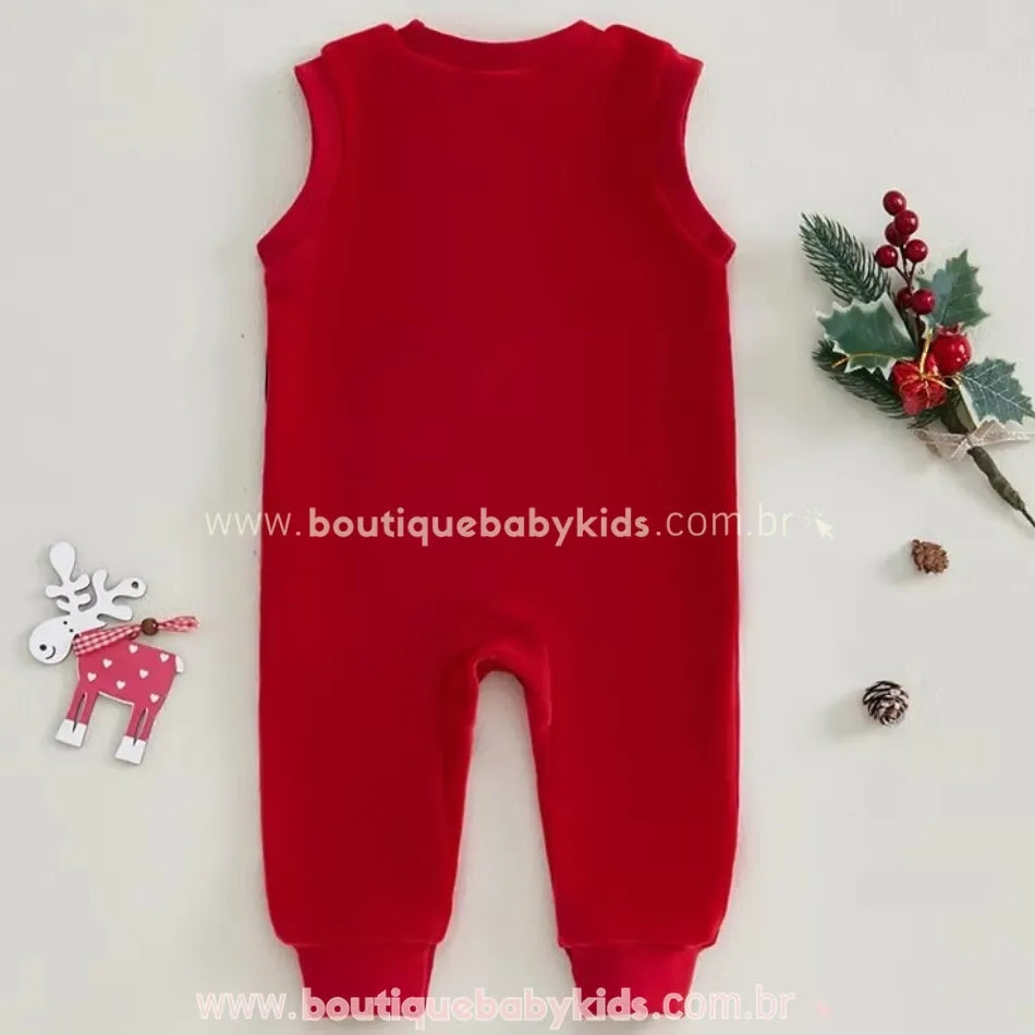 Macacão Bebê Temático Papai Noel