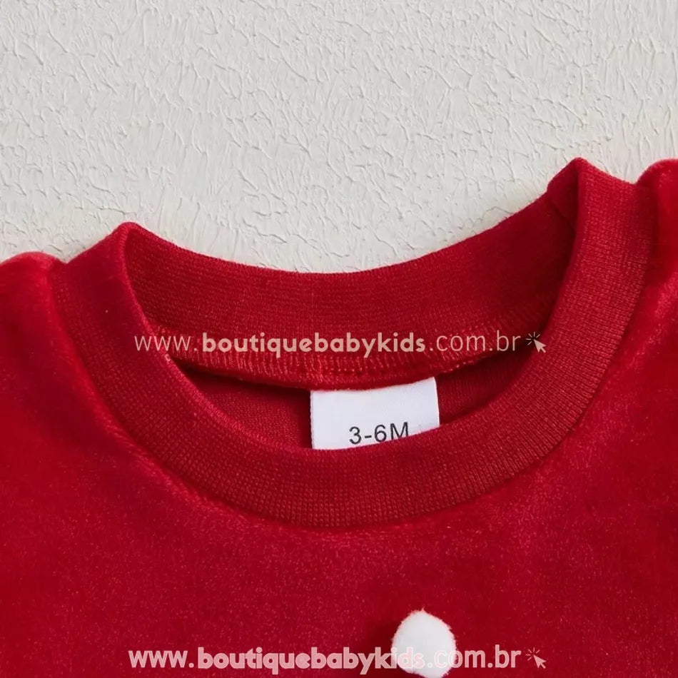 Macacão Bebê Temático Papai Noel