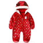 Macacão Bebê Temático de Natal com Chifrinhos Papai Noel Vermelho - Boutique Baby Kids