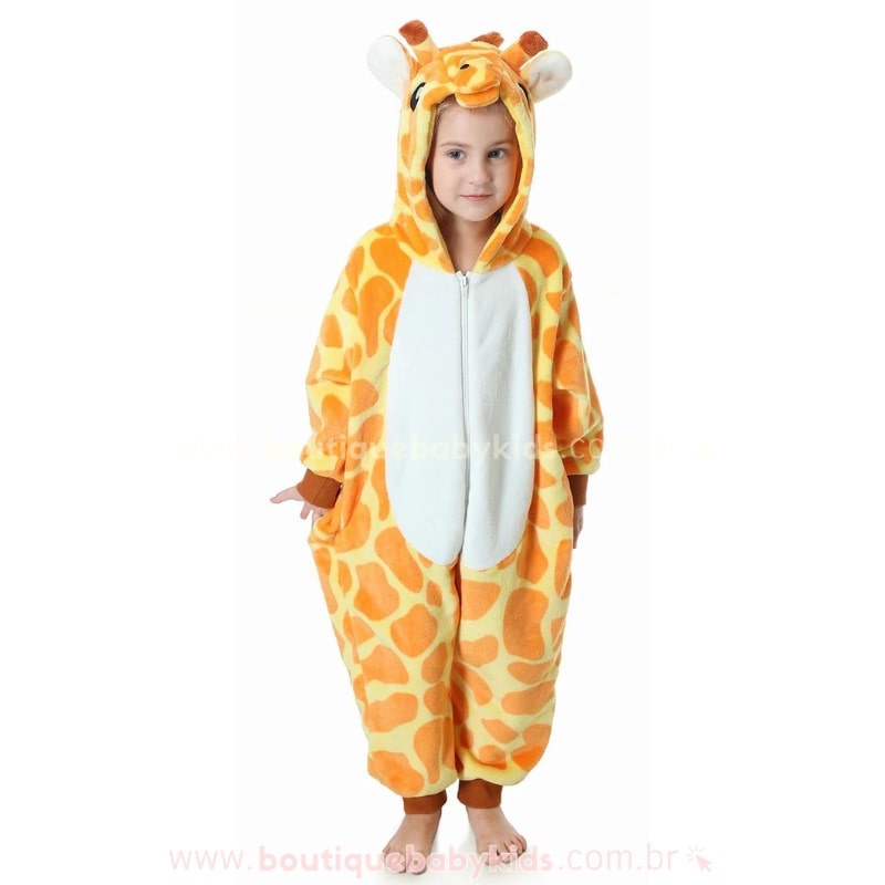 Macacão Infantil Fantasia Kigurumi Girafinha - Boutique Baby Kids
