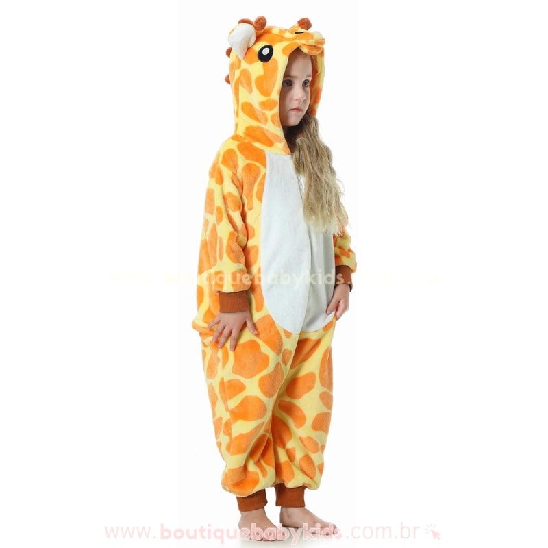 Macacão Infantil Fantasia Kigurumi Girafinha - Boutique Baby Kids
