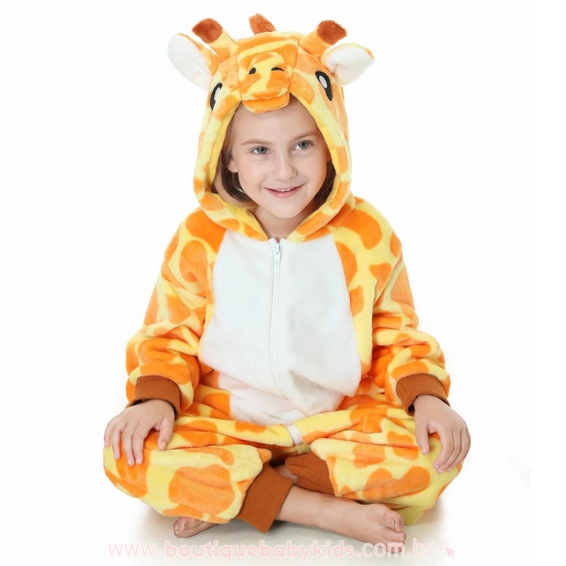 Macacão Infantil Fantasia Kigurumi Girafinha - Boutique Baby Kids
