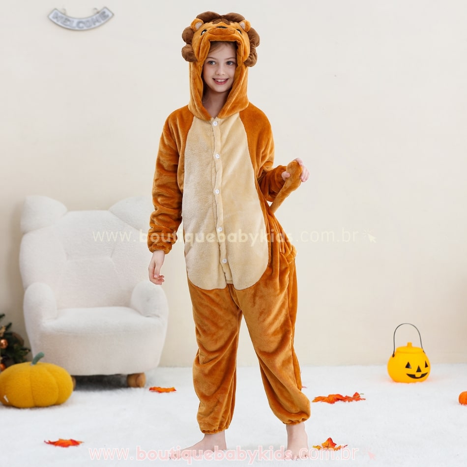 Macacão Infantil Fantasia Leão - Boutique Baby Kids
