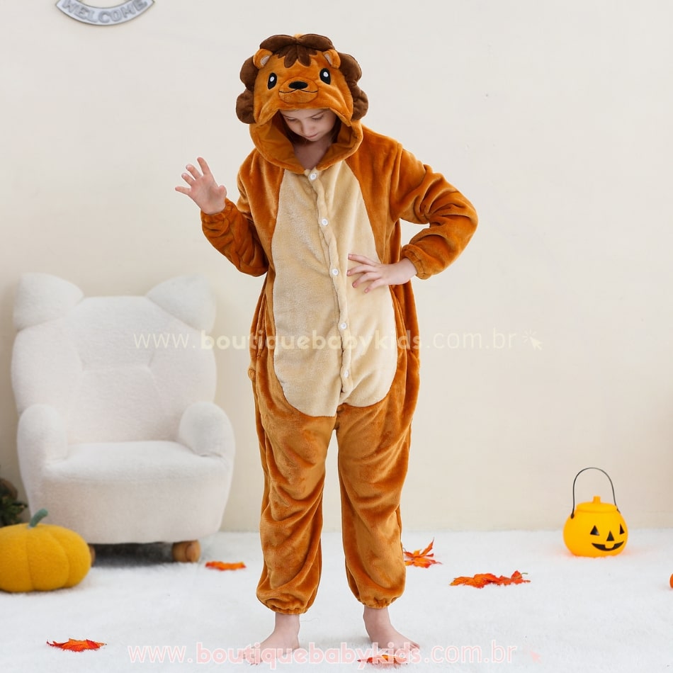 Macacão Infantil Fantasia Leão - Boutique Baby Kids