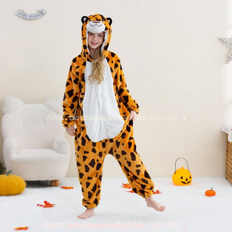 Macacão Infantil Fantasia  Bichinho Leopardo - Boutique Baby Kids