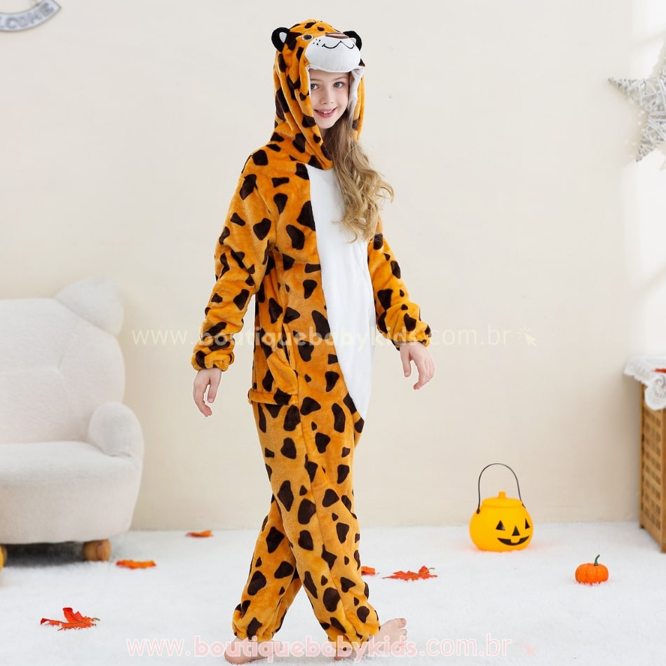Macacão Infantil Fantasia  Bichinho Leopardo - Boutique Baby Kids