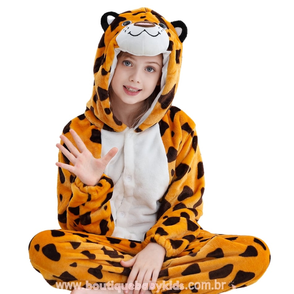 Macacão Infantil Fantasia  Bichinho Leopardo - Boutique Baby Kids