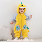 Macacão Bebê Fantasia Bichinho Dinossauro Amarelo - Boutique Baby Kids 