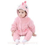 Macacão Bebê Fantasia Bichinho Dinossauro Rosa - Boutique Baby Kids 