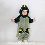 Macacão Bebê Fantasia Bichinho Dinossauro Verde - Boutique Baby Kids 