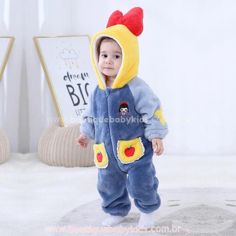 Macacão Bebê Fantasia Branca de Neve - Boutique Baby Kids 