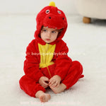 Macacão Bebê Fantasia Bichinho Dinossauro Vermelho - Boutique Baby Kids 