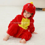 Macacão Bebê Fantasia Bichinho Dinossauro Vermelho - Boutique Baby Kids 
