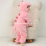 Macacão Bebê Fantasia Bichinho Dinossaura Rosa - Boutique Baby Kids 