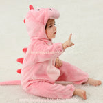 Macacão Bebê Fantasia Bichinho Dinossaura Rosa - Boutique Baby Kids 