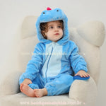Macacão Bebê Fantasia Bichinho Dinossauro Azul - Boutique Baby Kids 