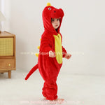 Macacão Bebê Fantasia Bichinho Dinossauro Vermelho - Boutique Baby Kids 
