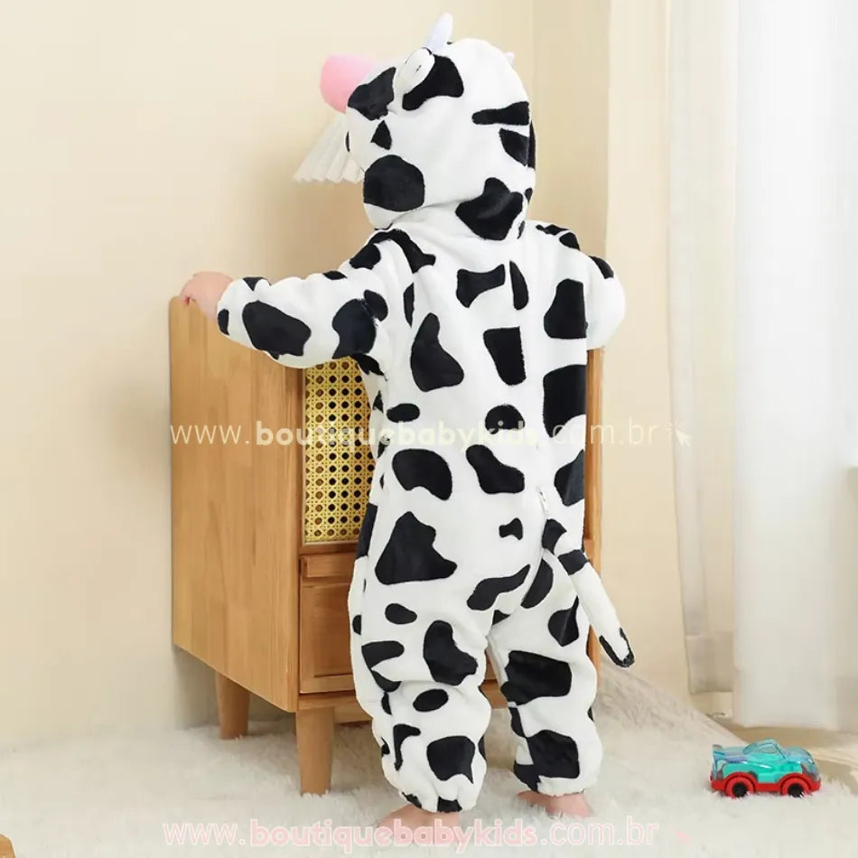 Macacão Bebê Fantasia Bichinho Vaquinha - Boutique Baby Kids