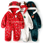 Macacão Bebê Temático de Natal Peluciado com Chifrinhos - Boutique Baby Kids