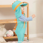Macacão de Praia Infantil Dinossauro com Chapéu Azul - Boutique Baby Kids 