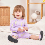Macacão de Praia Infantil Bananas com Chapéu Lilás - Boutique Baby Kids 