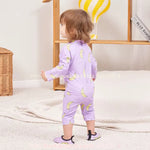 Macacão de Praia Infantil Bananas com Chapéu Lilás - Boutique Baby Kids 