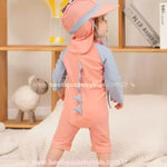 Macacão de Praia Infantil Dinossauro com Chapéu Rosa - Boutique Baby Kids 
